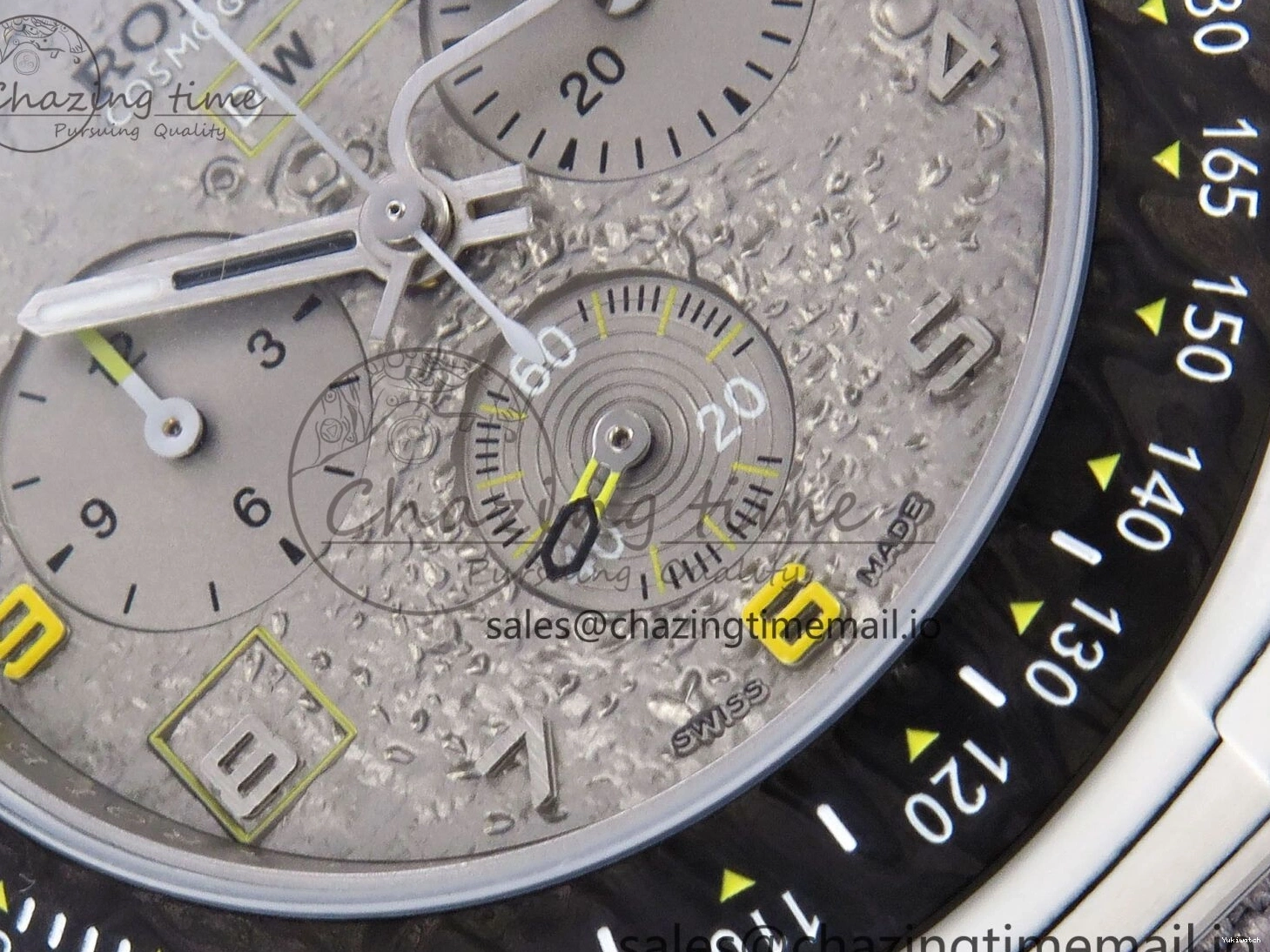 Clone Gray Gray Dial Space DIW Daytona Nylon Mission Textured Strap A4130 on 0228